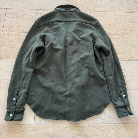 Frank & Eileen Triple Fleece Terry Sweatshirt Button up Eileen Sz S Thyme - Picture 6 of 8